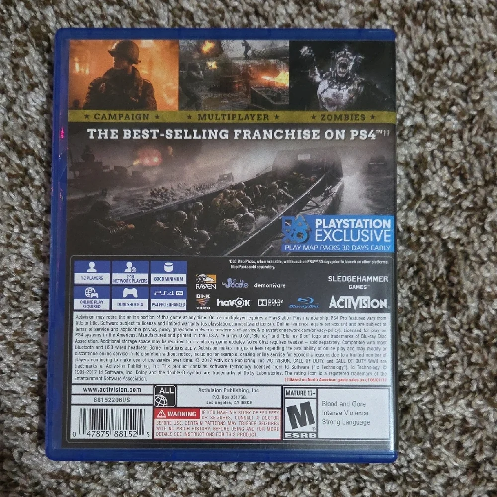 PS4 Call of Duty WWII Game for PlayStation 4